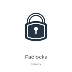 Padlocks icon vector. Trendy flat padlocks icon from security collection isolated on white background. Vector illustration can be used for web and mobile graphic design, logo, eps10