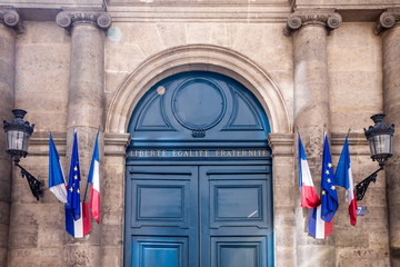 French Senate monument entrance, Paris - obrazy, fototapety, plakaty
