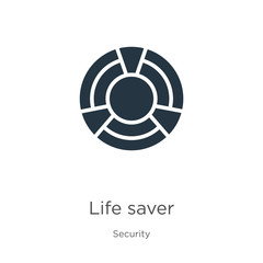 Life saver icon vector. Trendy flat life saver icon from security collection isolated on white background. Vector illustration can be used for web and mobile graphic design, logo, eps10