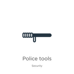 Police tools icon vector. Trendy flat police tools icon from security collection isolated on white background. Vector illustration can be used for web and mobile graphic design, logo, eps10