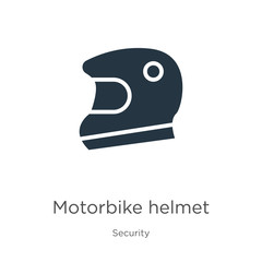 Motorbike helmet icon vector. Trendy flat motorbike helmet icon from security collection isolated on white background. Vector illustration can be used for web and mobile graphic design, logo, eps10
