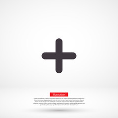 Obraz premium Plus vector icon , lorem ipsum Flat design