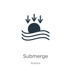 Submerge icon vector. Trendy flat submerge icon from science collection isolated on white background. Vector illustration can be used for web and mobile graphic design, logo, eps10