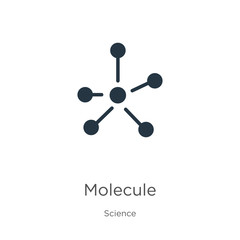Molecule icon vector. Trendy flat molecule icon from science collection isolated on white background. Vector illustration can be used for web and mobile graphic design, logo, eps10