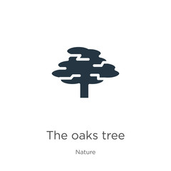 The oaks tree icon vector. Trendy flat the oaks tree icon from nature collection isolated on white background. Vector illustration can be used for web and mobile graphic design, logo, eps10