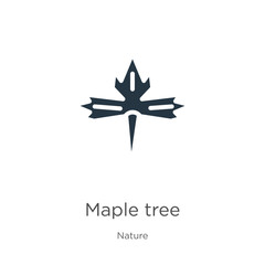 Red maple tree icon vector. Trendy flat red maple tree icon from nature collection isolated on white background. Vector illustration can be used for web and mobile graphic design, logo, eps10