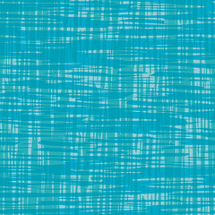 Cotton fabric style seamless vector pattern background. Aqua blue painterly brush stroke texture. Abstract canvas sketch backdrop. Tonal all over print. Rough weave effect. For packaging, print