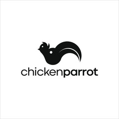 Fototapeta na wymiar Chicken and parrot logo vector. Attractive and simple