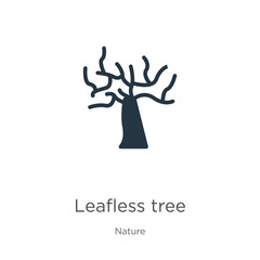 Leafless tree icon vector. Trendy flat leafless tree icon from nature collection isolated on white background. Vector illustration can be used for web and mobile graphic design, logo, eps10
