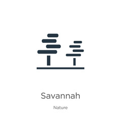 Savannah icon vector. Trendy flat savannah icon from nature collection isolated on white background. Vector illustration can be used for web and mobile graphic design, logo, eps10