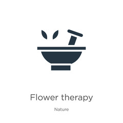 Flower therapy icon vector. Trendy flat flower therapy icon from nature collection isolated on white background. Vector illustration can be used for web and mobile graphic design, logo, eps10