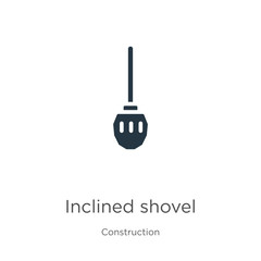 Inclined shovel icon vector. Trendy flat inclined shovel icon from construction collection isolated on white background. Vector illustration can be used for web and mobile graphic design, logo, eps10