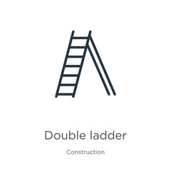 Double ladder icon vector. Trendy flat double ladder icon from construction collection isolated on white background. Vector illustration can be used for web and mobile graphic design, logo, eps10