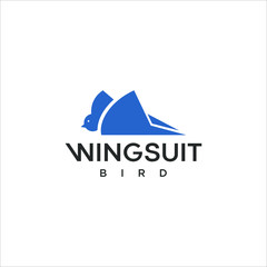 wing and bird logo suit vector