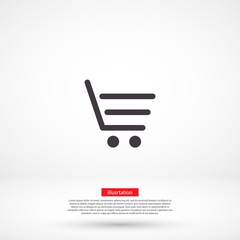 Basket vector icon , lorem ipsum Flat design