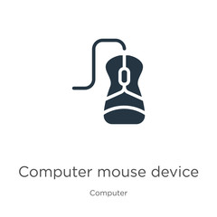 Computer mouse device icon vector. Trendy flat computer mouse device icon from computer collection isolated on white background. Vector illustration can be used for web and mobile graphic design,