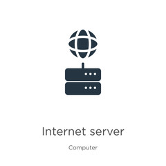 Internet server icon vector. Trendy flat internet server icon from computer collection isolated on white background. Vector illustration can be used for web and mobile graphic design, logo, eps10
