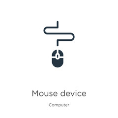 Mouse device icon vector. Trendy flat mouse device icon from computer collection isolated on white background. Vector illustration can be used for web and mobile graphic design, logo, eps10