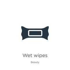 Wet wipes icon vector. Trendy flat wet wipes icon from beauty collection isolated on white background. Vector illustration can be used for web and mobile graphic design, logo, eps10