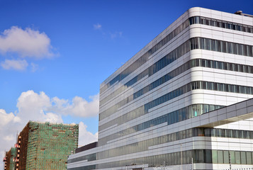 Urban office building under construction