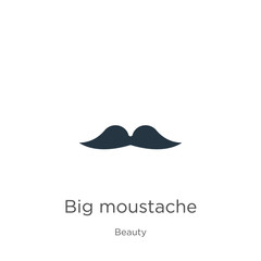 Big moustache icon vector. Trendy flat big moustache icon from beauty collection isolated on white background. Vector illustration can be used for web and mobile graphic design, logo, eps10