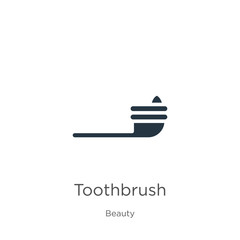 Fototapeta premium Toothbrush icon vector. Trendy flat toothbrush icon from beauty collection isolated on white background. Vector illustration can be used for web and mobile graphic design, logo, eps10