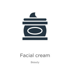 Facial cream icon vector. Trendy flat facial cream icon from beauty collection isolated on white background. Vector illustration can be used for web and mobile graphic design, logo, eps10