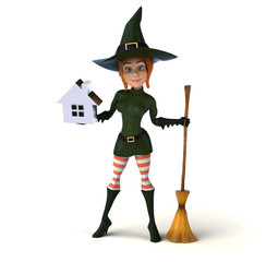 Sexy witch - 3D Illustration