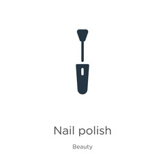 Nail polish icon vector. Trendy flat nail polish icon from beauty collection isolated on white background. Vector illustration can be used for web and mobile graphic design, logo, eps10