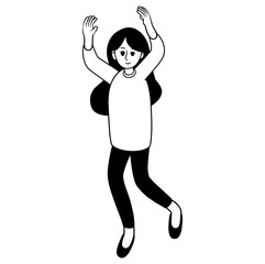 Anne - Girl Jumping Happy Holding Up Dancing Winning