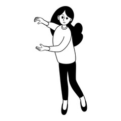 Anne - Girl Standing Explaining Presentation Introducing