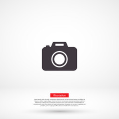 Camera vector icon , lorem ipsum Flat design