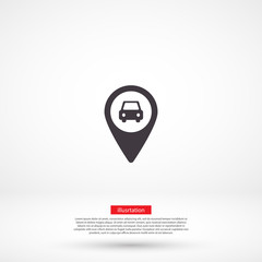 Navigation vector icon , lorem ipsum Flat design