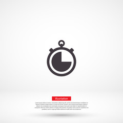 icon clock time vector , lorem ipsum Flat design