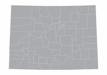 Foto op Canvas Colorado counties map © luisrftc
