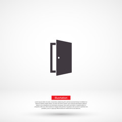 Door vector icon , lorem ipsum Flat design