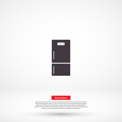 Fridge vector icon , lorem ipsum Flat design