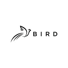 Bird icon in the line logo. Simple but full of meaning
