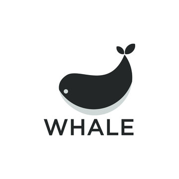 Whale logo design. Simple and attractive.