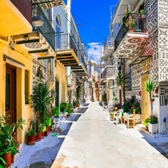 Most beautiful villages of Greece - unique traditional  Pyrgi in Chios island known as the 