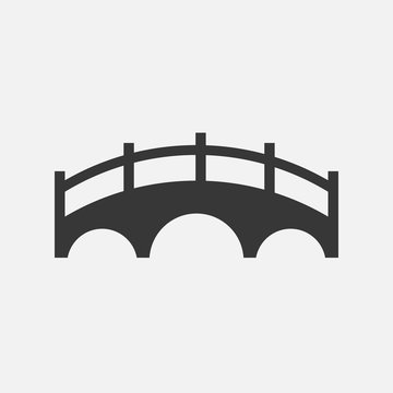 bridge vector icon solid for cars and pedestrians