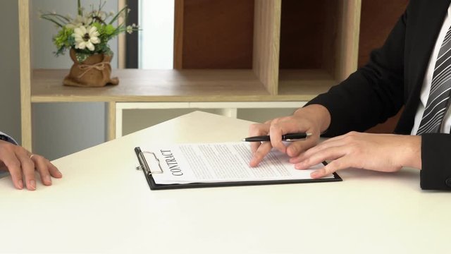 4k video of businessman receive an envelope for bribing, money corruption of their partner with both of whom are corrupt, anti bribery and corruption concept.