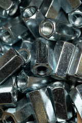 Steel nuts for bolt used in carpentry and handicrafts for industrial and household.