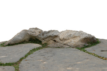 rock isolated on white background 	