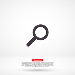Loupe vector icon , lorem ipsum Flat design