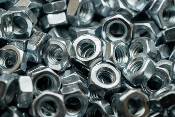 Steel nuts for bolt used in carpentry and handicrafts for industrial and household.