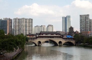 Obraz premium Anshun Lang Bridge in Chengdu Sichuan province 
