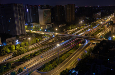 Fototapeta na wymiar Chengdu road junction in China Sichuan province 