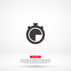 icon clock time vector , lorem ipsum Flat design