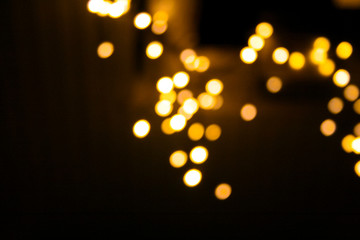 Christmas night new year lights.Blurred background